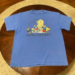 Vintage 90s Warner Bros Looney Tunes Singapore Single Stitch Shirt Large Blue